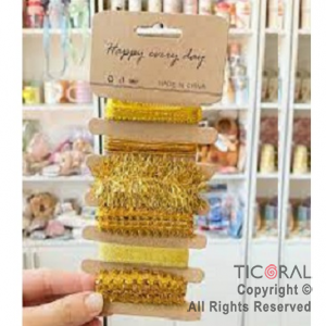 SET DE 6 CINTAS E HILOS ORO (U2411-875) x 1